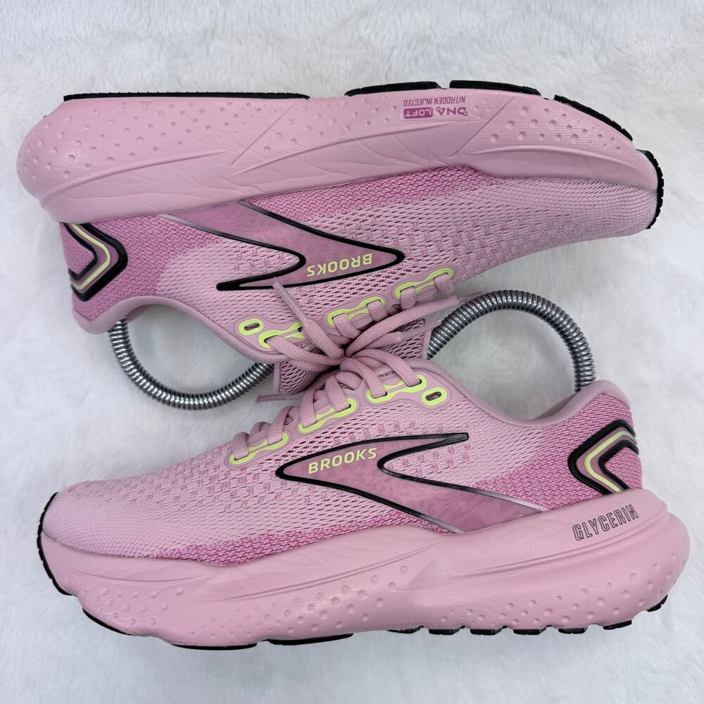 Brooks Glycerin 21 Womens Pink Running Shoes Size 6.5 Cushioned Athletic Shoe US - Picture 6 of 10